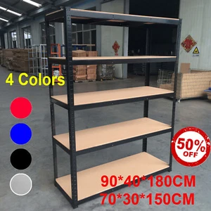 Heavy Duty 5 Tier Metal Garage Shelves Shelving Racking Storage Boltless Shelf - Picture 1 of 15