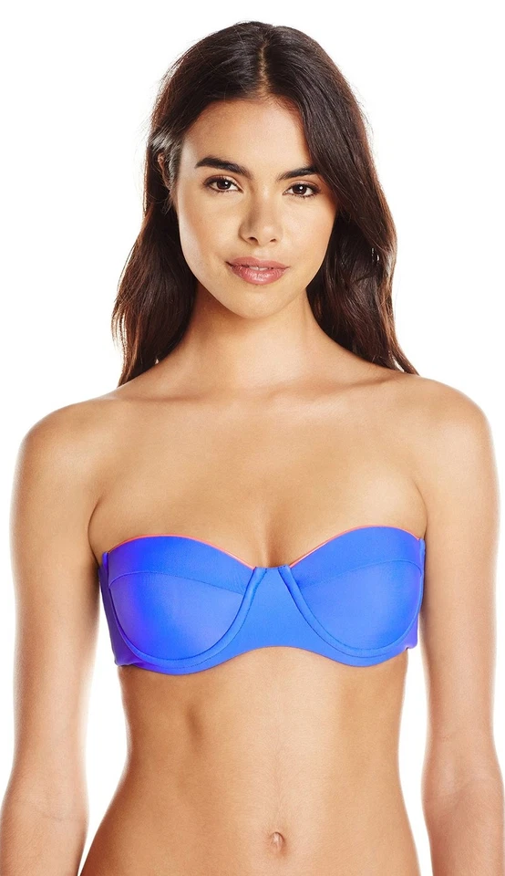 Top de baño de bikini con aros Taylor Zinke AZUL, grande de EE. UU. Foto 1 de 2