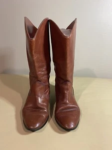 Vintage Womens Marc Alpert Tuscan Red Cowgirl Boots Made in Italy Size 7M - Picture 1 of 6