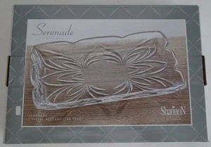 Shannon Crystal by Godinger Serenade Pattern Rectangular Tray NIB - Picture 1 of 3