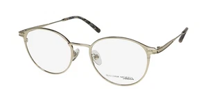NEW WILLIAM MORRIS LONDON 50103 EYEGLASS FRAME FULL-RIM MENS GOLD METAL & - Picture 1 of 8