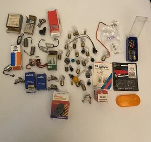 Lot of vintage Automobile various light bulbs & automotive Car Parts Untested - Picture 1 of 10