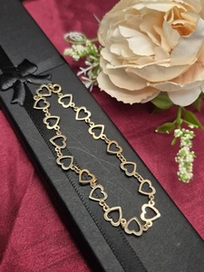 9ct Gold Hallmarked Vintage Open Heart Bracelet. - Picture 1 of 11