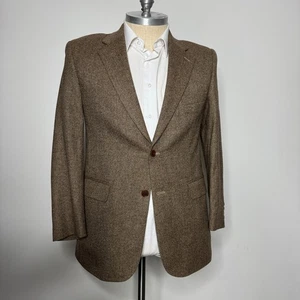 Brooks Brothers 346 Mens Blazer 41R Brown Herringbone 100% Lambswool - Picture 1 of 10