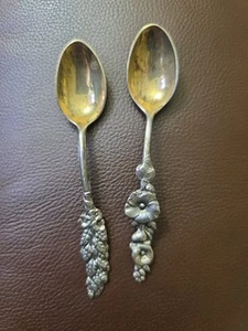 Harlequin By Reed and Barton Sterling Demitasse Spoon 4" Set of 2 - Picture 1 of 7