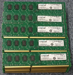 51x Crucial 8GB 1Gx64 DDR3 1600 UDIMM ECC 408GB Total CT102454BA160B.M16FN - Picture 1 of 3
