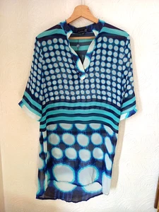 Smashed Lemon Women's BNWT  Sheer Print Tunic Top Coverup UK 14 - Picture 1 of 7
