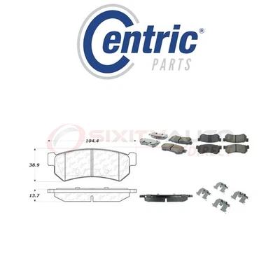 Centric Posi Quiet Ceramic Brake Pads w Shims for 2007-2010 Chevrolet Optra fg - Imagem 1 de 4