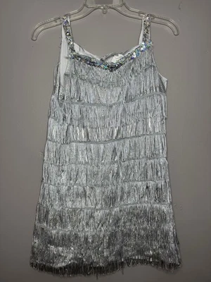Flapper/Disco/Dancer Women’s  Costume Sequin Fringe Dress, Size Large - Image 1 of 4
