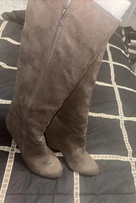 Mia Mujeres Verde Gamuza Cremallera Alta Tirar de Cuña Bota Zapatos Talla 6M ¡ENVÍO GRATUITO!! Foto 1 de 4