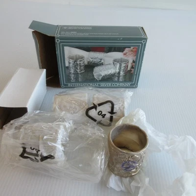 International Silver Company Botanica plated Napkin Rings New Old Stock - Image 1 of 4