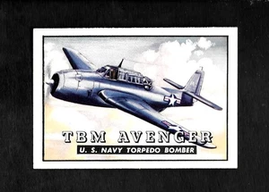 1952 TOPPS WINGS #74 TBM AVENGER - NM/MT - TORPEDO BOMBER - 3.99 MAX SHIPPING - Picture 1 of 1