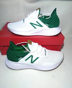 New Balance Mens Sz 13 Fresh Foam Roav MROAVWG1 White Green NEW With *Box - Picture 1 of 11