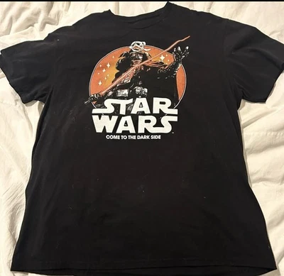 Camiseta para hombre Star Wars "Come to The Dark Side" negra/naranja (talla XL) Foto 1 de 3