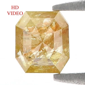 0.65 CT Natural Loose Emerald Shape Diamond 5.20 MM Yellow Color Diamond LQ9236 - Picture 1 of 8