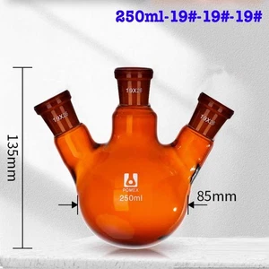 250ml 19#-19#-19# Round Bottom Evaporating Flask Laboratory Flasks Glassware - Picture 1 of 1