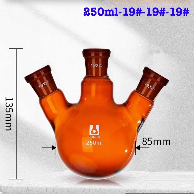 250ml 19#-19#-19# Round Bottom Evaporating Flask Laboratory Flasks Glassware - Image 1 of 1