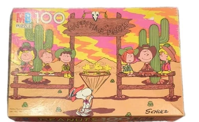 1978 Milton Bradley Peanuts 100 Pc Jigsaw Puzzle 16"X11" Happy Time Ranch #4382 - Image 1 of 4