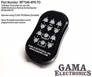 Llavero de 12 botones R.F. Transmisor para 4 control de motor - RFT340-4PR-TO - Imagen 1 de 3