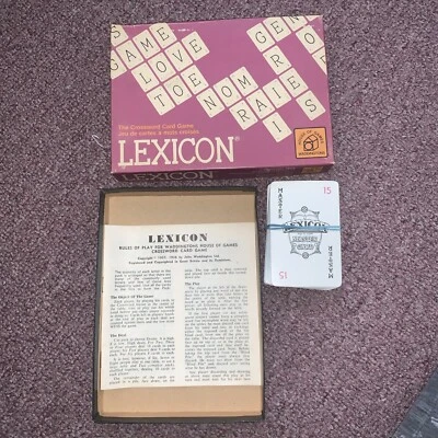 Vintage LEXICON THE CROSSOWRD CARD GAME  1974 Word Card Game Complete 801 LKNW - Image 1 of 2