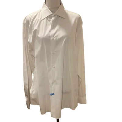 "Camisa Ben Sherman de algodón elástico blanca con botones L/S para hombre 34-35, cuello 16-1/2""" Foto 1 de 4