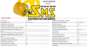 GALET VULKOLAN 82 70 70 20 TRANSPALETTE MANUEL AM2000 JUNGHEINRICH - Picture 1 of 1