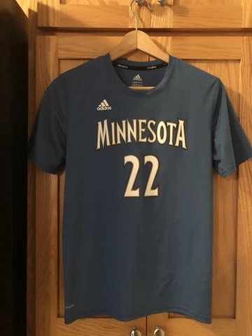 MINNESOTA TIMBERWOLVES NBA ADIDAS BASKETBALL JERSEY WIGGINS #22 BLUE SIZE 14/16 Cover