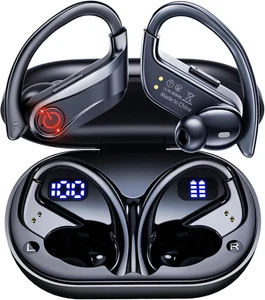 EUQQ Wireless Earbuds Bluetooth Headphones Sports Over-Ear Bluetooth 5.3 Ear Bud - Picture 1 of 11