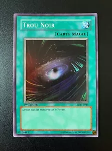 YU-GI-OH! TROU NOIR BLACK HOLE SUPER RARE LOB LDD-F041 1ST EDITION FR FRENCH EX - Foto 1 di 2