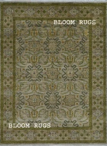 Handmade 8x10 Light-Gray/Brown Transitional Oriental Rug | Customizable Carpet - Picture 1 of 9