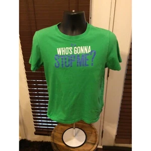 HEAT GEAR UNDER ARMOUR LOOSE~ YOUTHS 'WHO'S GONNA STOP ME" TEE SZ YLG ~ GREEN - Picture 1 of 9