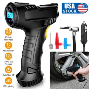 Car Air Tire Pump Inflator Compressor LED Digital Electric Portable 150PSI 12V A - Picture 1 of 9