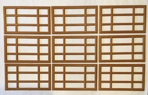 9 Amarr Prairie Replacement Inserts for Short Panel Amarr Garage Door Golden Oak - Picture 1 of 5