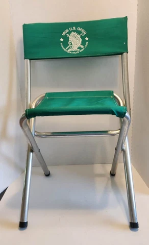 Vtg 1995 U.S. Open Spectators Aluminum Folding Chair Shinnecock Hills Golf Club Cover