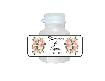 30 pegatinas mini etiquetas burbujas favor boda personalizadas flores rosas, rosas Foto 1 de 3