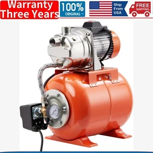 3/4HP Shallow Well Pump with Pressure Tank 115V Irrigation Pump for Home Garden - Picture 1 of 9