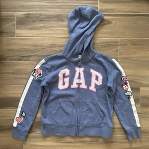 Gap Kids Disney Mickey Mouse Full Zip Hoodie Blue Youth XXL Womens Small - Picture 1 of 8