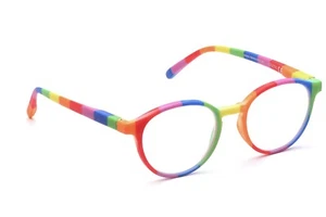 Colorful Reading Glasses Stripe Rainbow Panto Design Case 1.0 1.5 2.0 2.5 3.0 3.5 - Picture 1 of 6