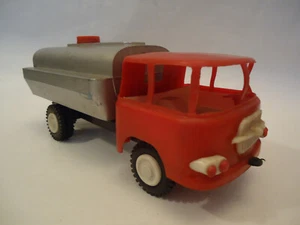 Vintage Red SKODA Plastic Tanktruck Water Tanker Truck Toy - Picture 1 of 12