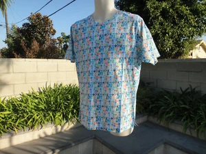 Camiseta de manga corta con estampado Robert Graham TRIBAL RUN, 100 % algodón mediana para hombre - Imagen 1 de 12