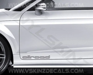 2x Audi Allroad Outline Logo Premium Cast Door Decals Stickers RS Quattro S-line - Picture 1 of 5