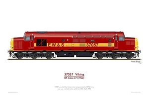 BR Class 37 37057 "Viking" in EW&S Livery - Print - Bild 1 von 1