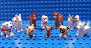 TEN LEGO DOGS ~ Pug Husky Shepherd Dalmatian Chihuahua Poodle Terrier Bull Dog - Picture 1 of 1