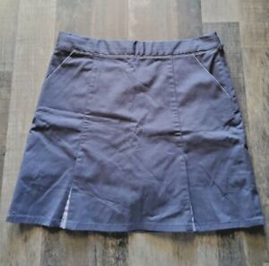 Cutter & Buck Womens Size 6 Golf Skort Skirt Solid w/Plaid Print Pockets zip up