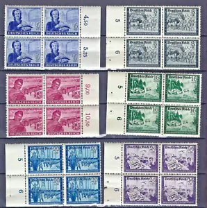 Germany Third Reich Mi# 888-893 MNH Postal Employees Blocks of 4** - Picture 1 of 1