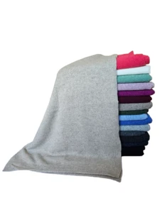 Made in Italy 100% Premium Luxury Cashmere 200 x 43 Groß Schal Stola  18 Farben - Picture 1 of 42