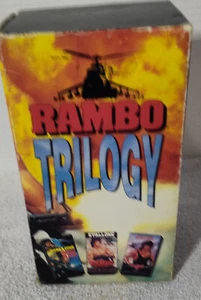 First Blood Rambo First Blood Part II Rambo III Trilogy VHS Video Box Set Avid - Picture 1 of 8