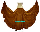 Golden Gypsy Cotton 16 Yard 4 Tiered Skirt Belly Dance Flamenco Triba Boho Jupe