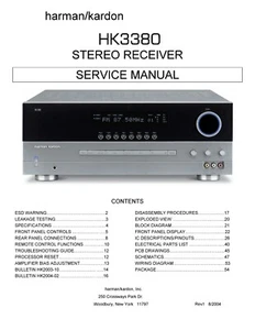 Service Manual-Anleitung für Harman Kardon HK 3380 - Picture 1 of 1