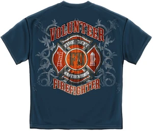 CAMISETA DEL DEPARTAMENTO DE BOMBEROS DESCOLORIDA - AZUL - - Imagen 1 de 2
